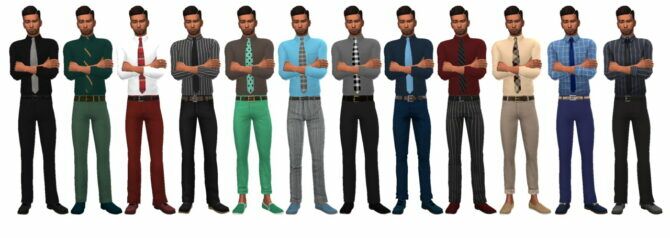 sims 4 cc tucked shirt tie m bg 2