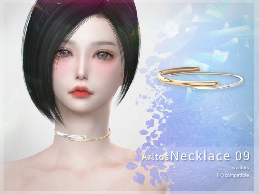 Two-Color Choker / 9 By Arltos Sims 4 CC