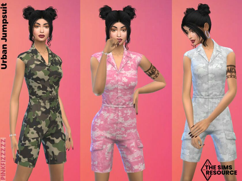 Urban Jumpsuit By Pinkfizzzzz Sims 4 CC