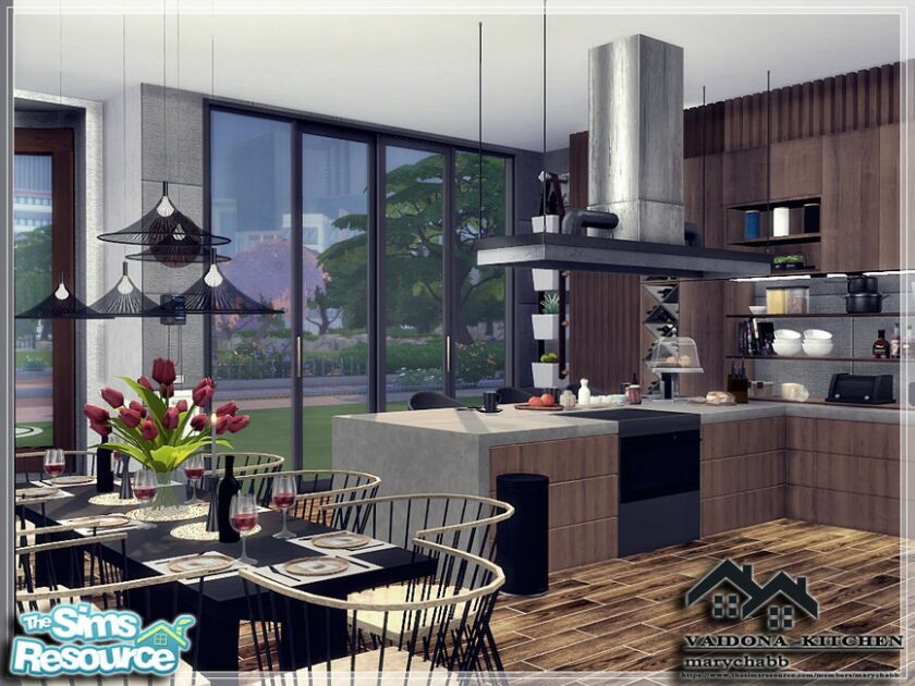 sims 4 cc vaidona kitchen by marychabb 4