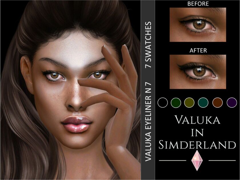 Valuka Eyeliner N7 By Valuka Sims 4 CC