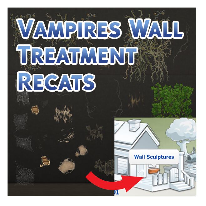 Vampires Wall Treatment Recats Sims 4 CC