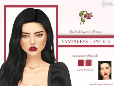 Vampiress Lipstick By Ladysimmer94 Sims 4 CC