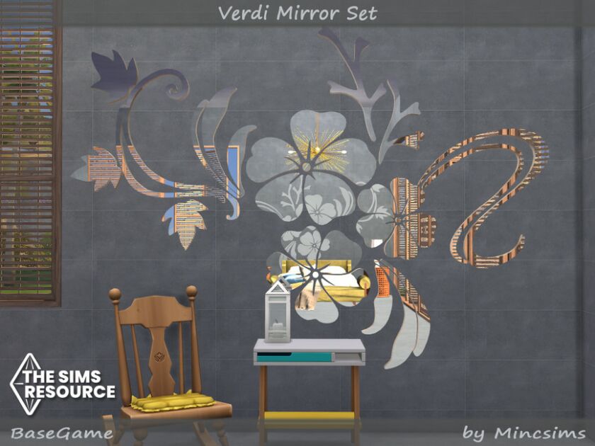 sims 4 cc verdi mirror set by mincsims 2