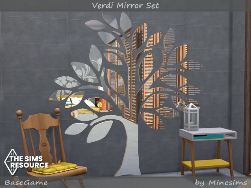 sims 4 cc verdi mirror set by mincsims 4