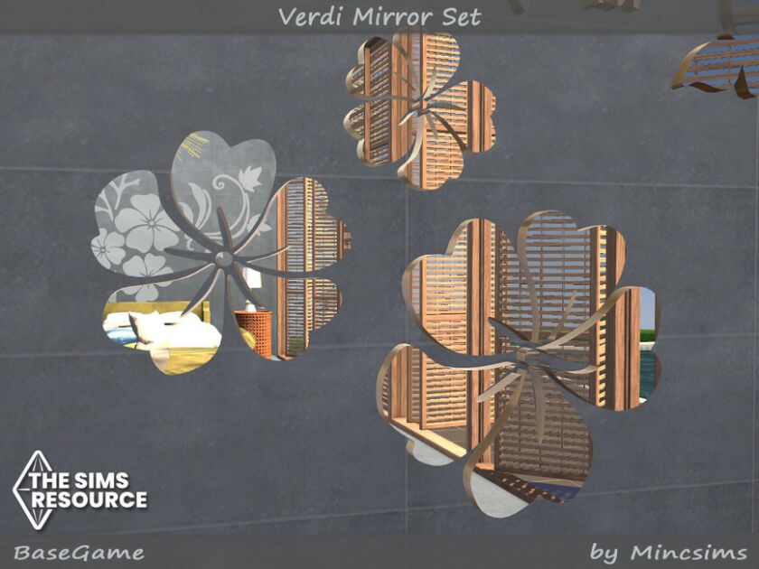 sims 4 cc verdi mirror set by mincsims 5