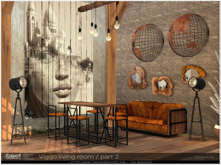 Viggo Livingroom / Part II Sims 4 CC