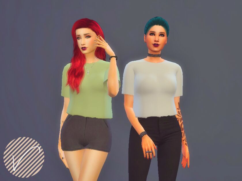 sims 4 cc vv cropped t shirt light by heyitsvern 2