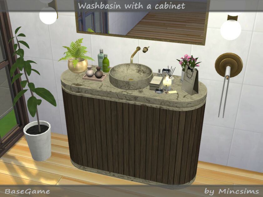 Washbasin With Cabinet Sims 4 CC