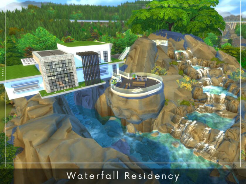 Waterfall Residency Sims 4 CC