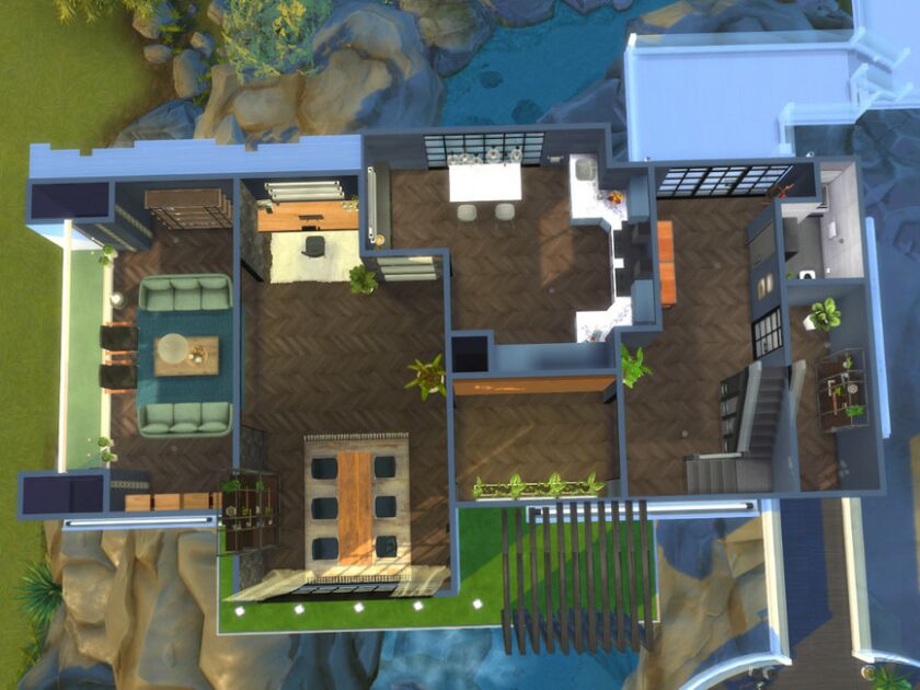 sims 4 cc waterfall residency 7