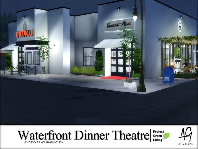 Waterfront Dinner Theatre By Algbuilds Sims 4 CC