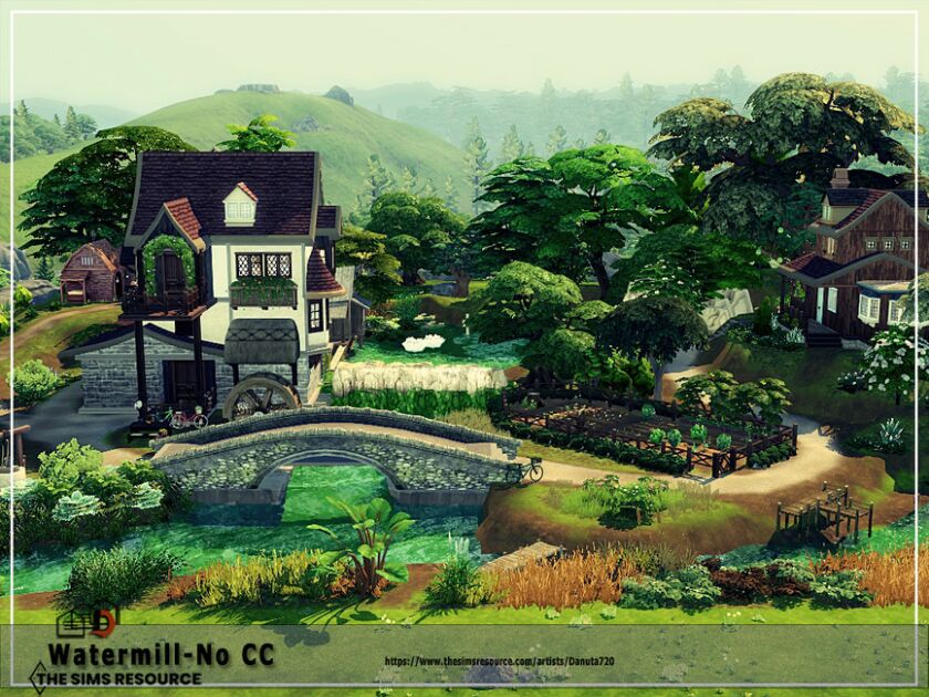 sims 4 cc watermill no cc by danuta720 2