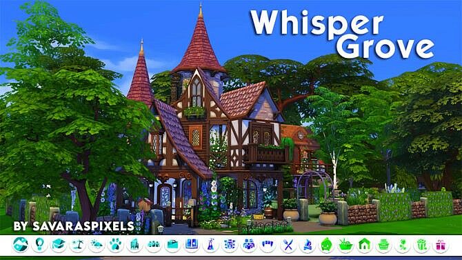 Whisper Grove Cottage Sims 4 CC