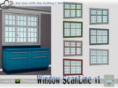 Windowset Scanline Counter 2×1 V1 Ceiling By Buffsumm Sims 4 CC