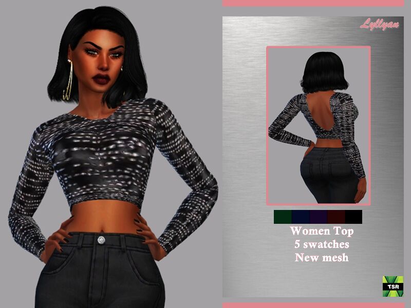 Women Top/Eliana By Lyllyan Sims 4 CC