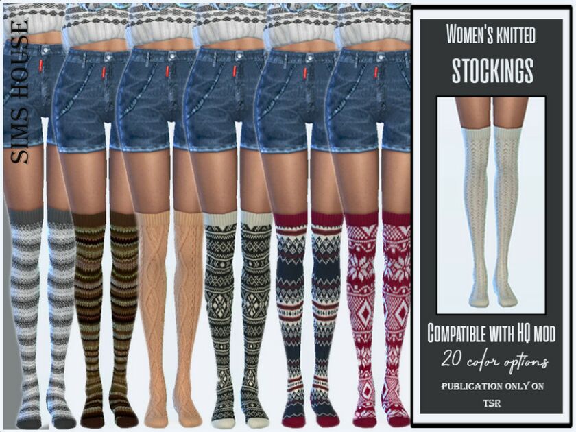 Women’s Knitted Stockings Sims 4 CC