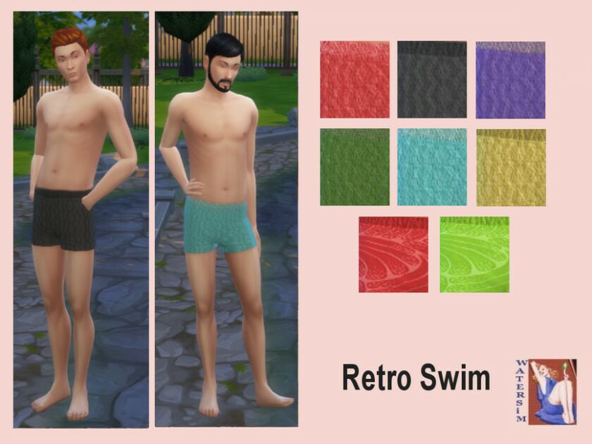 WS Retro Swim Sims 4 CC