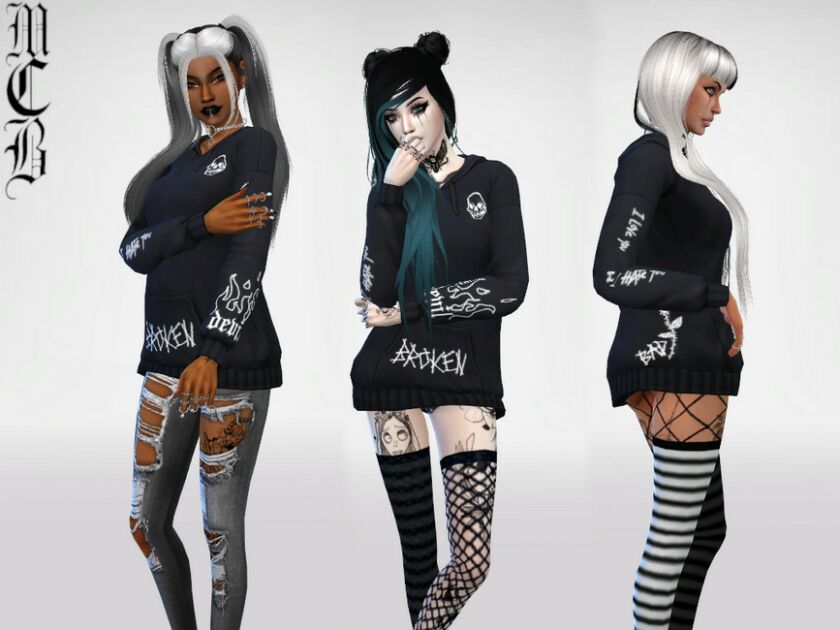 Yannica Hoodie By Maruchanbe Sims 4 CC