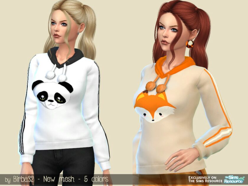 sims 4 cc zoo hoodie by birba32 2