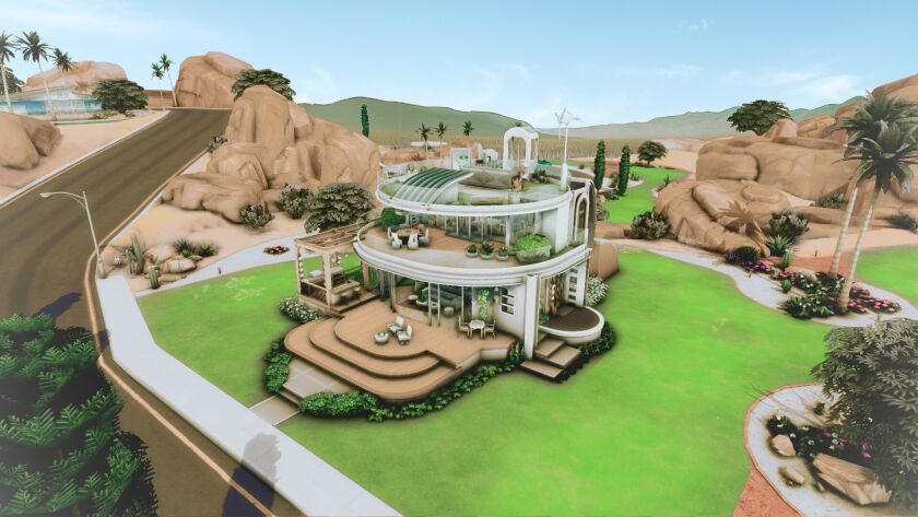 AI Futuristic Eco House Sims 4 CC