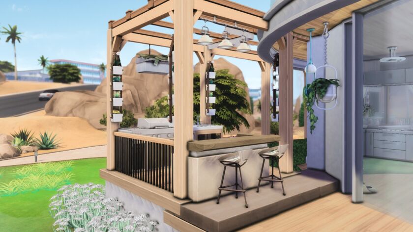 sims 4 cc ai futuristic eco house residential 1 6