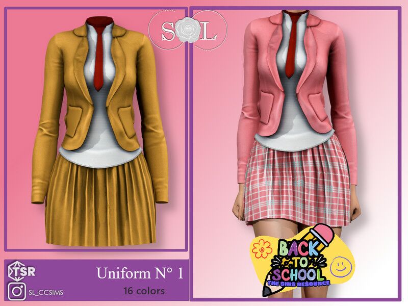 Back to School Uniform Sims 4 CC