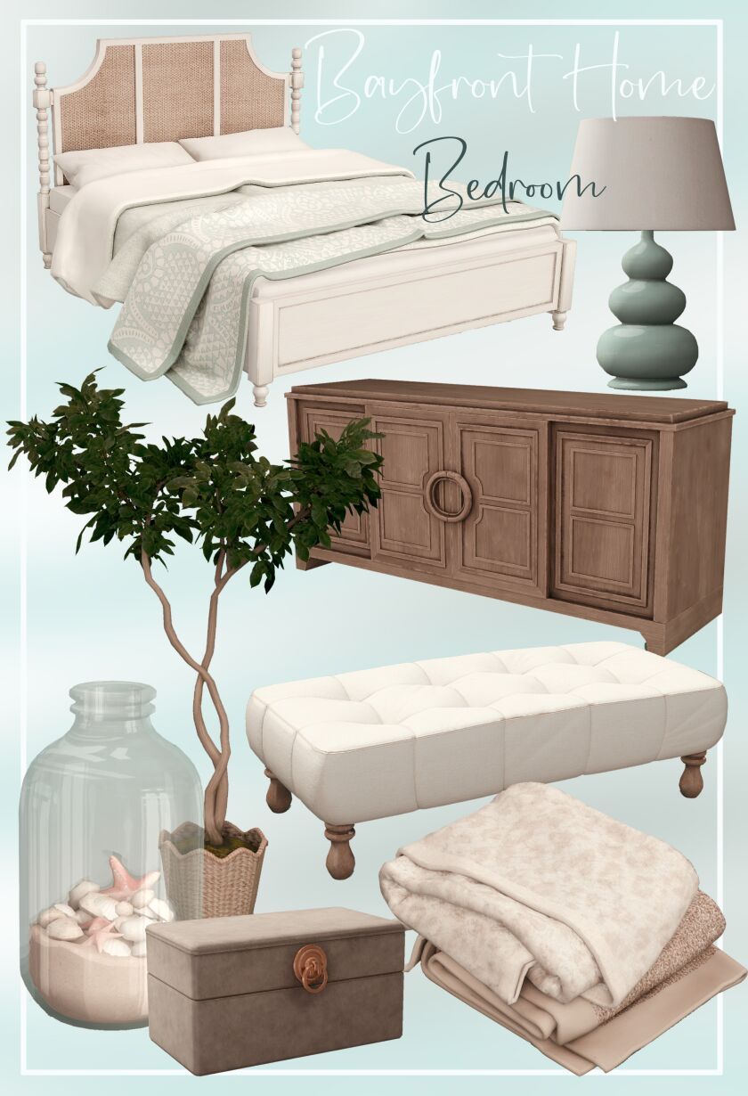 Bayfront Home Bedroom Sims 4 CC