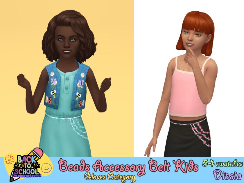 sims 4 cc beads accessory belts for adults kids and 2