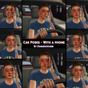 Car Poses – With A Phone Sims 4 CC