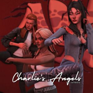 Charlie’s Angels – A Trio Posepack Sims 4 CC