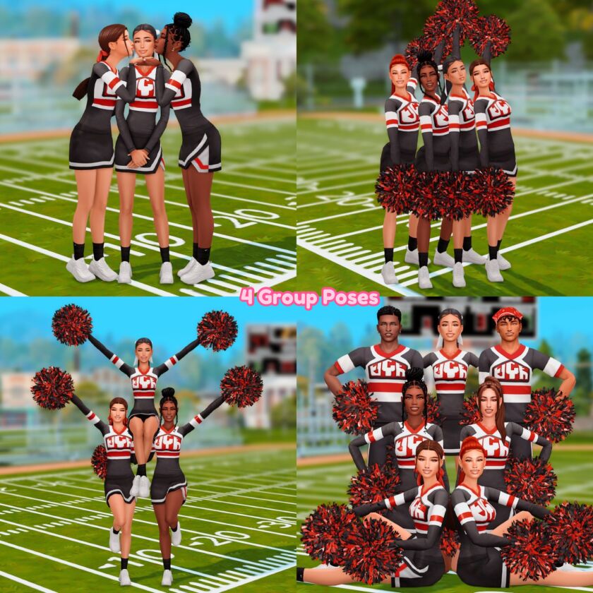 sims 4 cc cheer pictures posepack 4