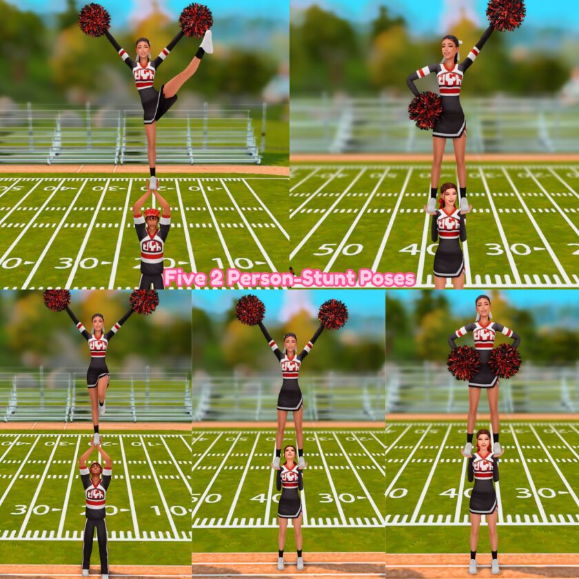 sims 4 cc cheer posepack 2