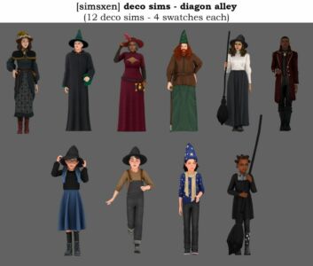 Diagon Alley – Deco Sims Sims 4 CC