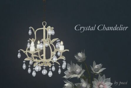 Crystal Chandeliers and Candle Holder Sims 4 CC