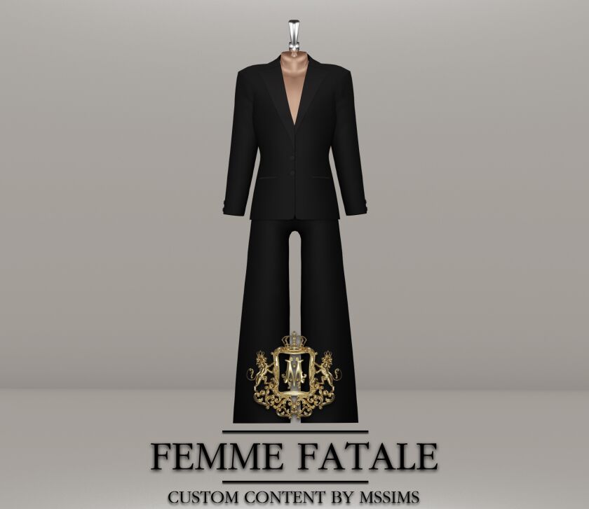 Femme Fatale Male Set Sims 4 CC