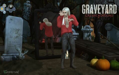 Graveyard CAS Background With Mirror Sims 4 CC