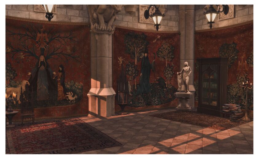 sims 4 cc hogwarts legacy tapestries 3