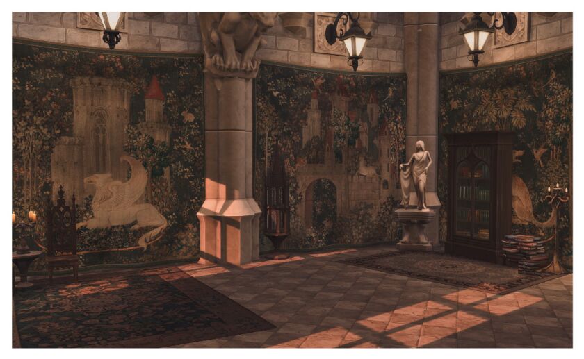 sims 4 cc hogwarts legacy tapestries 4