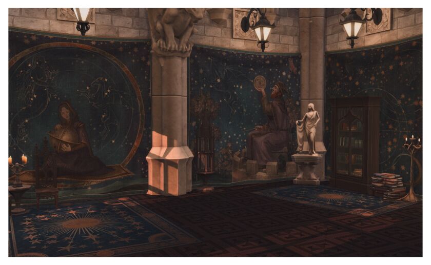 sims 4 cc hogwarts legacy tapestries 5