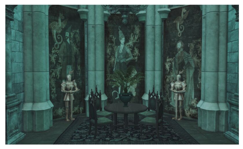 sims 4 cc hogwarts legacy tapestries 6