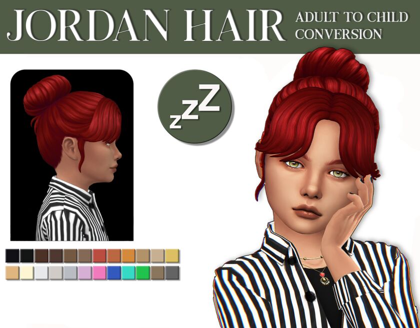 Jordan Hair Sims 4 CC