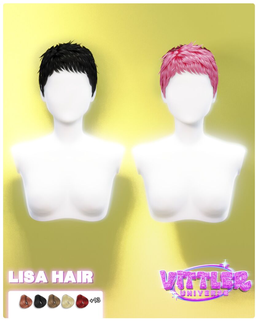 sims 4 cc lisa hair ts4 2