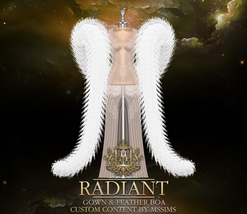 Radiant Gown & BOA ACC Sims 4 CC