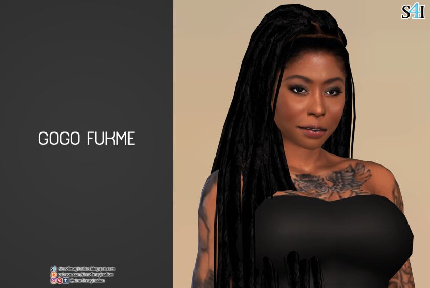 Sim of Gogo Fukme, AKA Presilla Pleasure Sims 4 CC