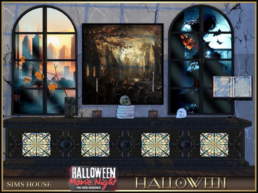 sims 4 cc sims houses halloween 2