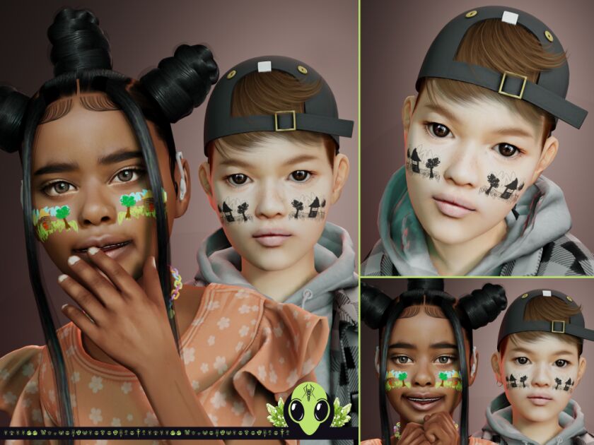 sims 4 cc squiggles face paint tsr exclusive 2