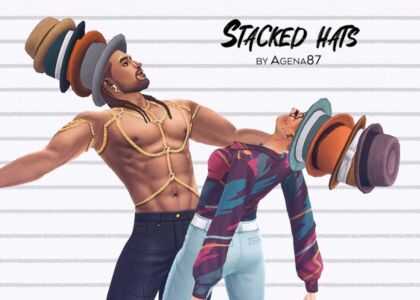 Stacked Hats Sims 4 CC