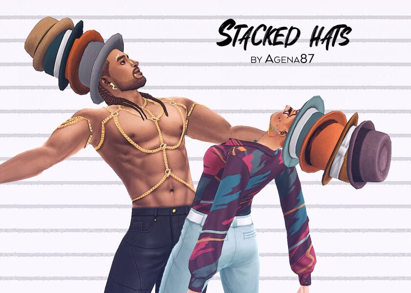 Stacked Hats Sims 4 CC