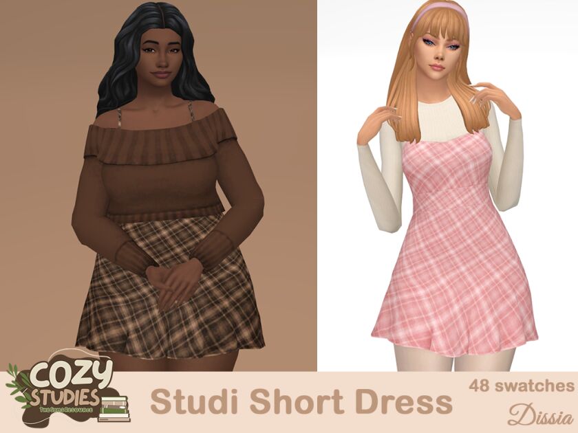 sims 4 cc studi dress 48 swatches base game 2